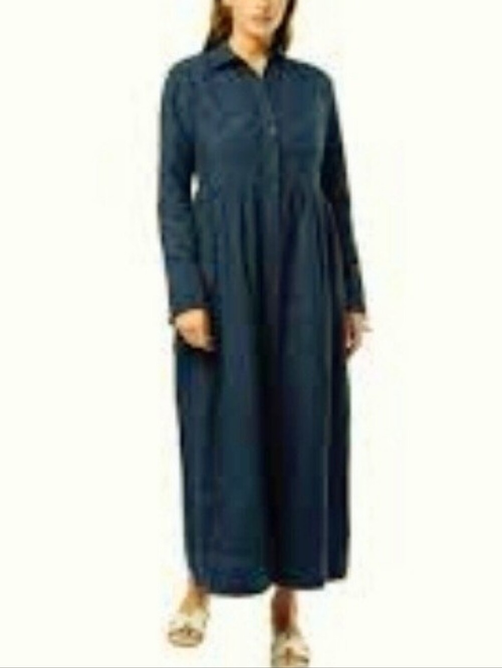 Nordstrom Corduroy Button-Down Maxi Green Dress Size M